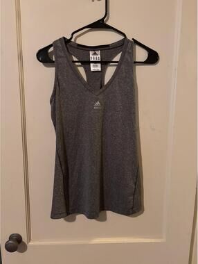 Adidas Techfit Gray Sleeveless Athletic Tank Top